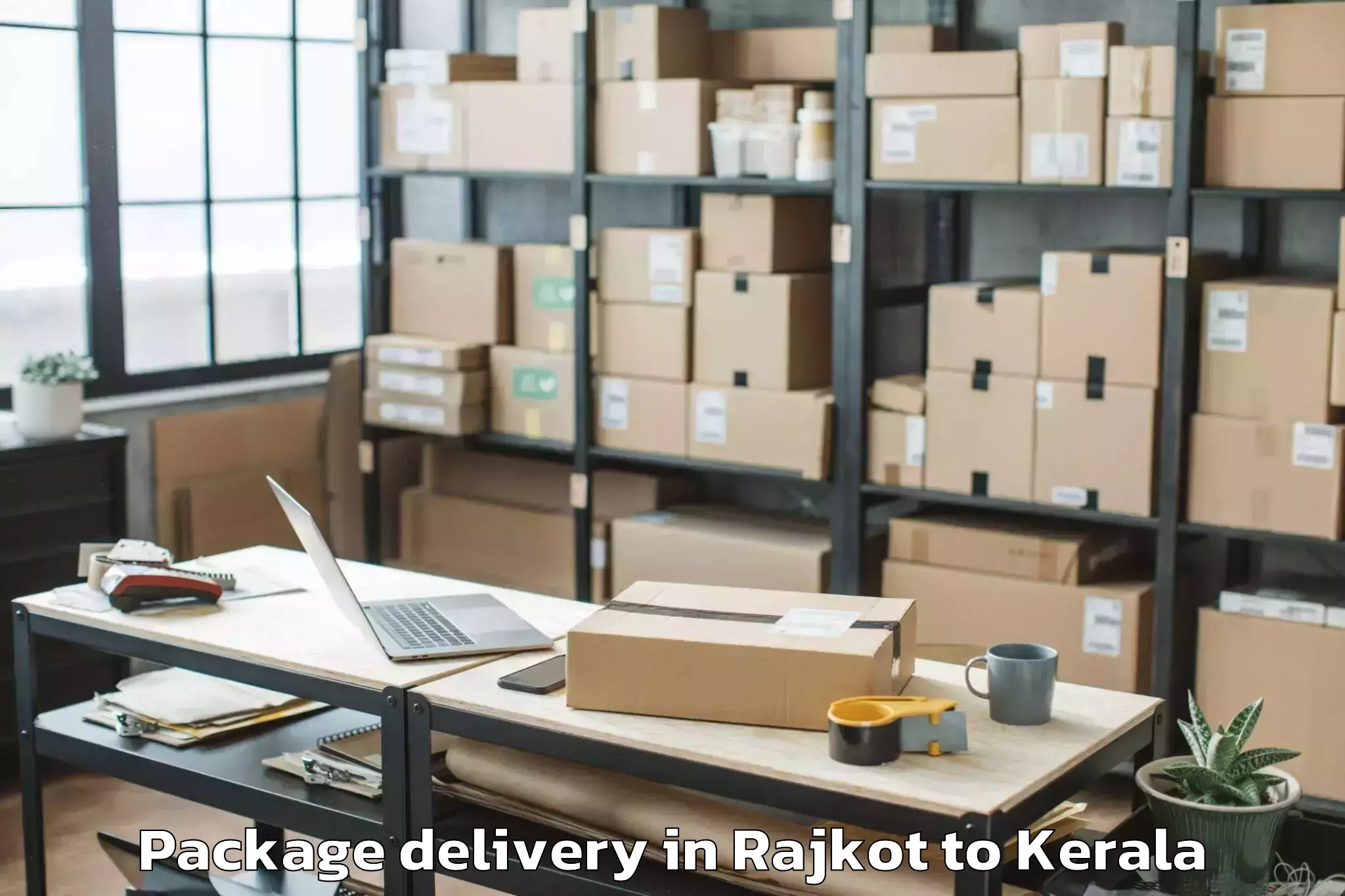 Hassle-Free Rajkot to Mall Of Travancore Package Delivery